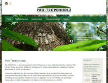 Tablet Screenshot of pro-tropenholz.de